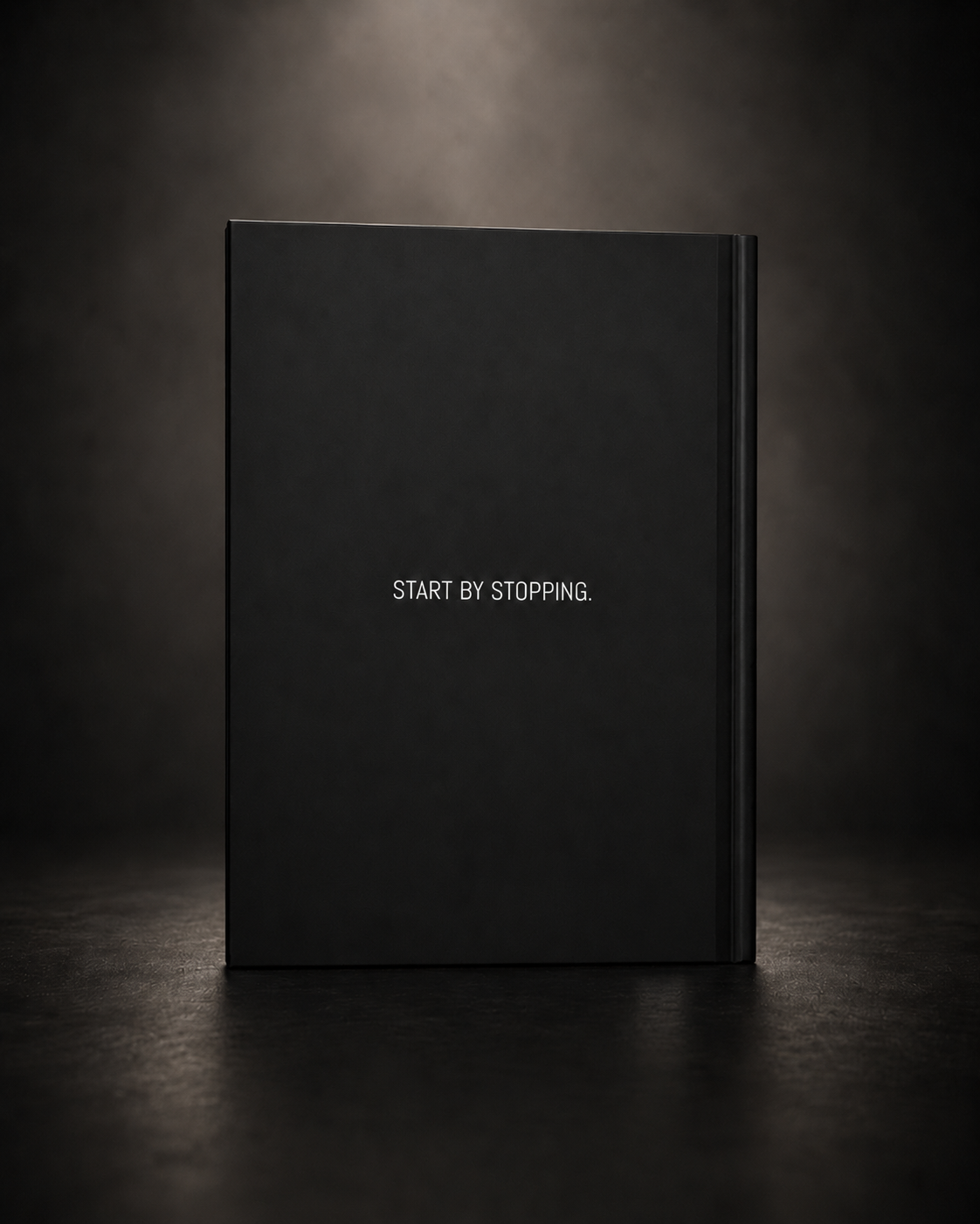 STOP. Hardcover Journal — Minimalist Black Matte Notebook