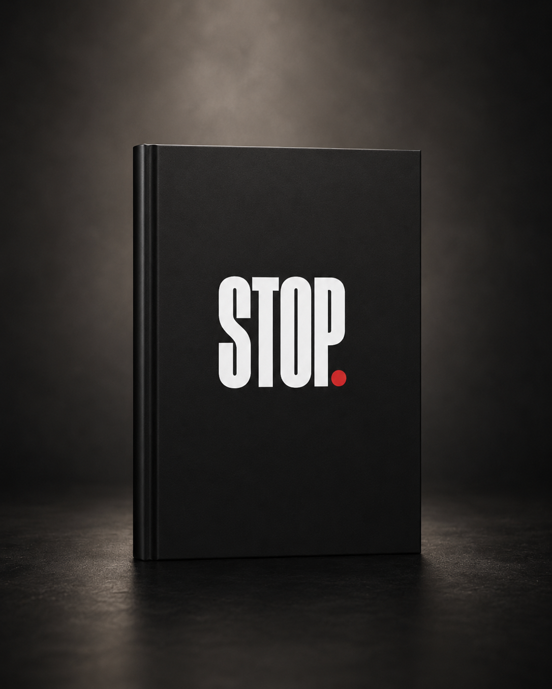 STOP. Hardcover Journal — Minimalist Black Matte Notebook