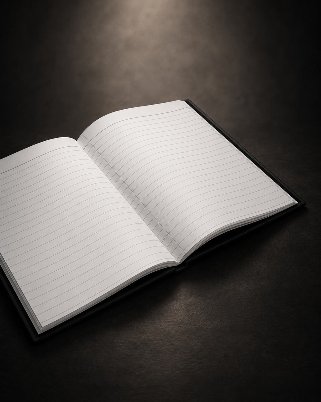 STOP. Hardcover Journal — Minimalist Black Matte Notebook