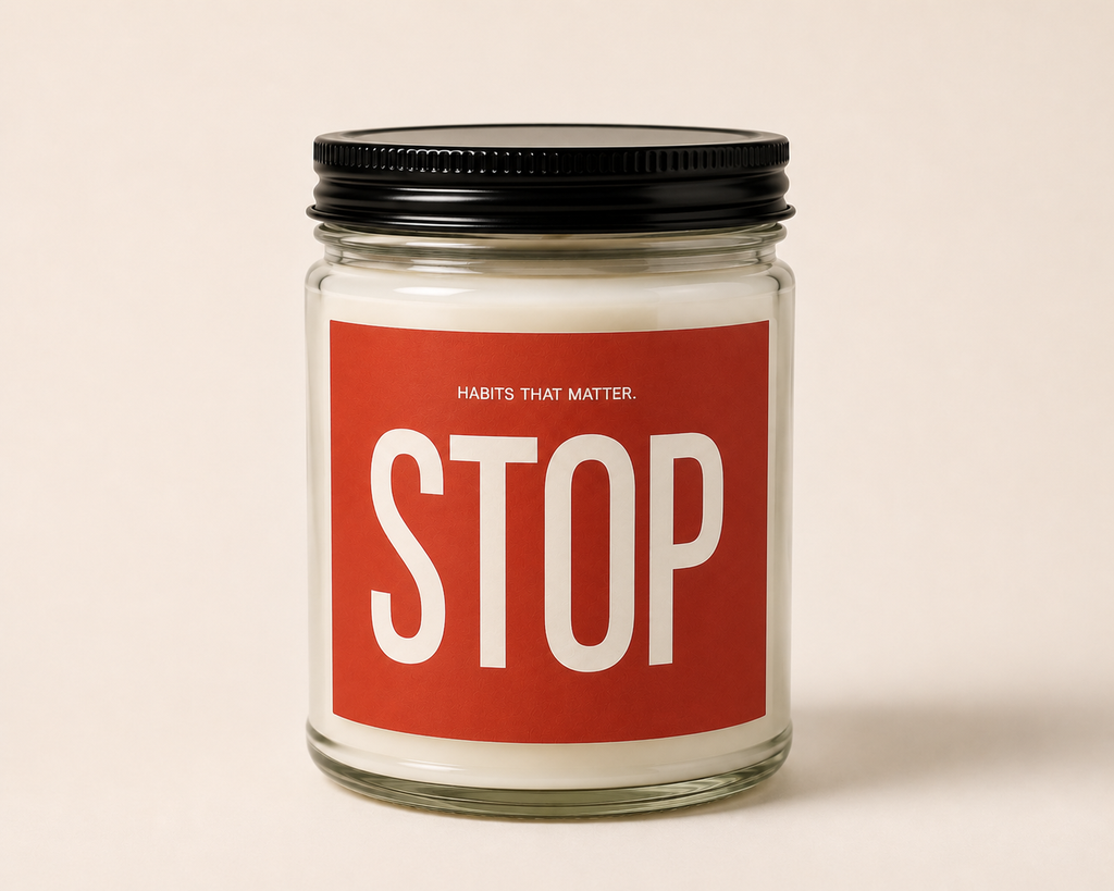 STOP Candle — Eucalyptus Lavender (9 oz)