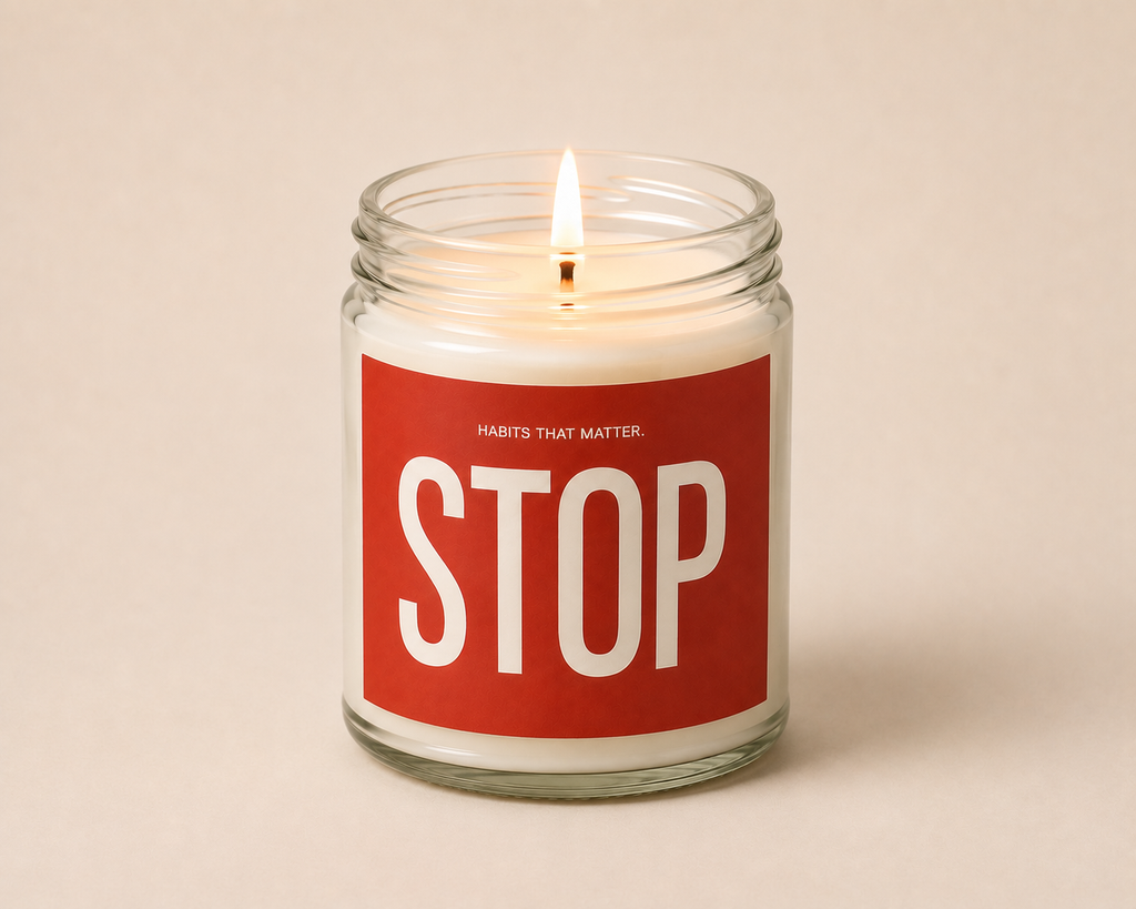 STOP Candle — Eucalyptus Lavender (9 oz)